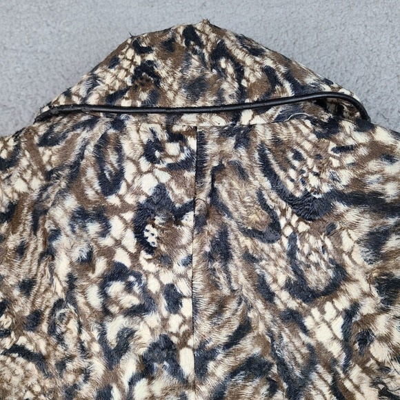 Chico’s Jacket‎ Womens Small 0 Brown Faux-Fur Queen Of Elegance Margaret Zip - Picture 13 of 16